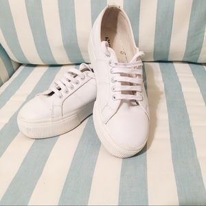 Superga White Canvas Sneaks - 9.5